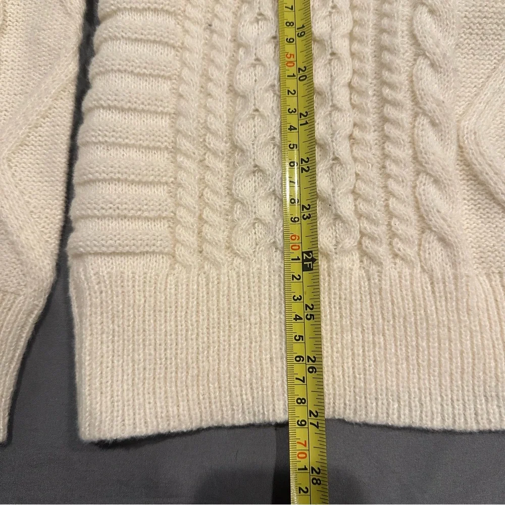 Aelfric Eden Cream Cable-Knit Sweater –‎ Size M